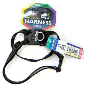 Coastal Pet Size Right Adjustable Nylon Harness - Black - X-Small (Girth Size 10"-18")