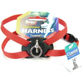 Coastal Pet Size Right Nylon Adjustable Harness - Red - X-Small - (Girth Size 10"-18")