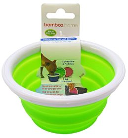 Bamboo Silicone Travel Bowl - Assorted - 1-Cup Tray