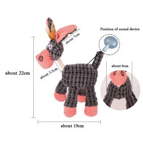 Dog Squeaky Toy For Dog Donkey Shaped Plush Toy Dog Chew Toy; Interactive Dog Toy