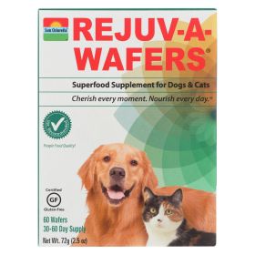 Sun Chlorella Rejuv-a-wafers Superfood Supplement For Dogs  - 60 Wafers