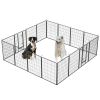 Portable16 Panel Dog Playpen 40" Height Dog Fence Exercise Pen with Doors