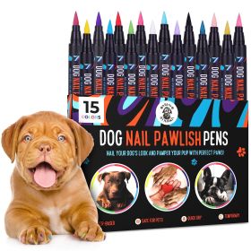 Dog Nail Polish Pens Quick Dry 15 Colors Pet Nail Polish for Dogs