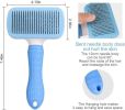 Handle Shedding Pet Dog Hair Brush Grooming Trimmer Comb Self Cleaning Tool