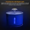 2.4L Automatic Dog Water Fountain Electric LED Pet Flower Water Dispenser Ultra Silent Health Waterer Auto Off Level Window