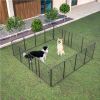 Portable16 Panel Dog Playpen 40" Height Dog Fence Exercise Pen with Doors