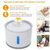 2.4L Automatic Dog Water Fountain Electric LED Pet Flower Water Dispenser Ultra Silent Health Waterer Auto Off Level Window