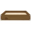 Dog Bed Honey Brown 24.2"x19.3"x3.5" Solid Wood Pine