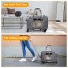 Dog Carrier with Wheels Airline Approved Rolling Pet Carrier with Telescopic Handle Shoulder Strap