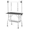 36" Professional Dog Pet Grooming Table Adjustable Heavy Duty Portable w/Arm & Noose & Mesh Tray