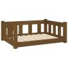 Dog Bed Honey Brown 29.7"x21.9"x11" Solid Wood Pine