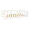 Dog Bed White 41.5"x29.7"x11" Solid Wood Pine