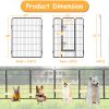 Portable16 Panel Dog Playpen 40" Height Dog Fence Exercise Pen with Doors