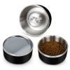 High Quality 32oz 64oz Double Wall Insulated Stainless Steel Powder Coated Dog pet Bowl