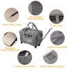 Dog Carrier with Wheels Airline Approved Rolling Pet Carrier with Telescopic Handle Shoulder Strap