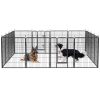 Portable16 Panel Dog Playpen 40" Height Dog Fence Exercise Pen with Doors