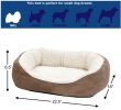 MidWest Quiet Time Boutique Cuddle Bed for Dogs Taupe