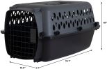 Aspen Pet Fashion Pet Porter Kennel Dark Gray and Black