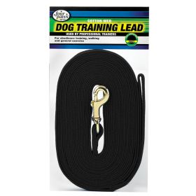 Four Paws Cotton Web Dog Training Lead Black (size: 15' long)