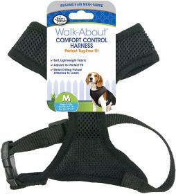 Four Paws Comfort Control Harness Black (size: Medium - 1 count)