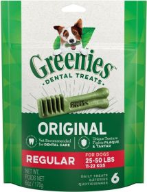 Greenies Regular Dental Dog Treats (size: 6 count)