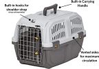 MidWest Skudo Travel Carrier Gray Plastic Dog Carrier