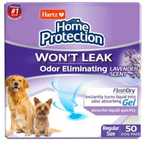 Hartz Home Protection Lavender Scent Odor Eliminating Dog Pads Regular (size: 50 count)