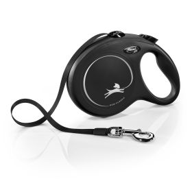 Flexi New Classic Retractable Tape Leash Black (size: Large - 26' long)