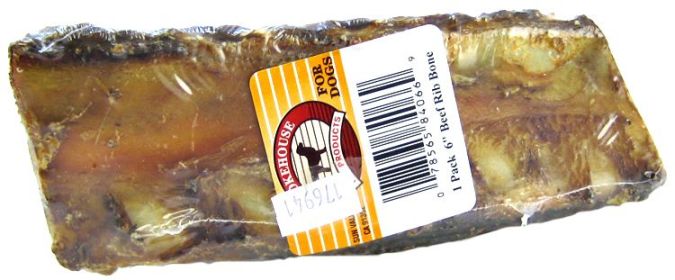 Smokehouse Rib Bone Small Natural Dog Chew Treat (size: 1 count)