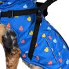 Fashion Pet Puffy Heart Harness Coat Blue