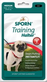 Sporn Original Training Halter for Dogs Black (size: Medium - 1 count)